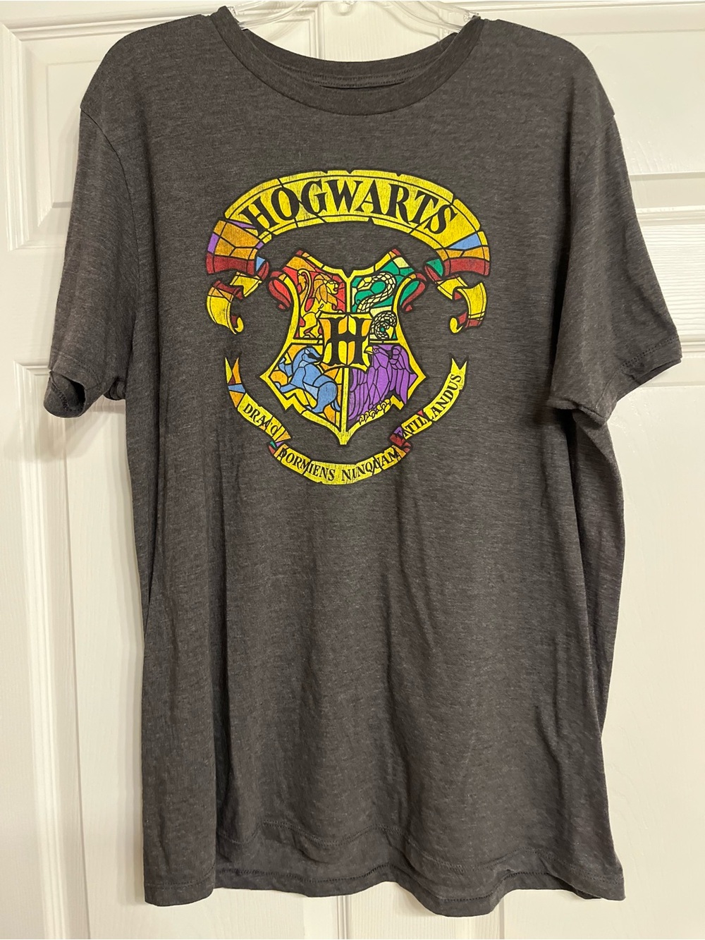 Hogwarts Crest Adult Short-Sleeve Tee - Gray